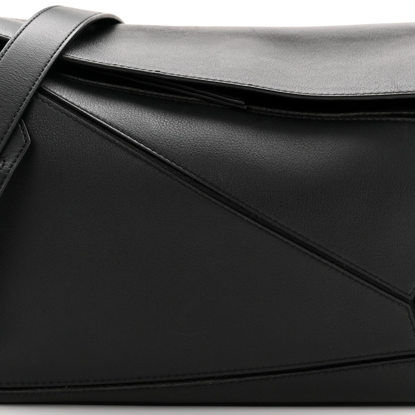 Calfskin Medium Puzzle Bag Black