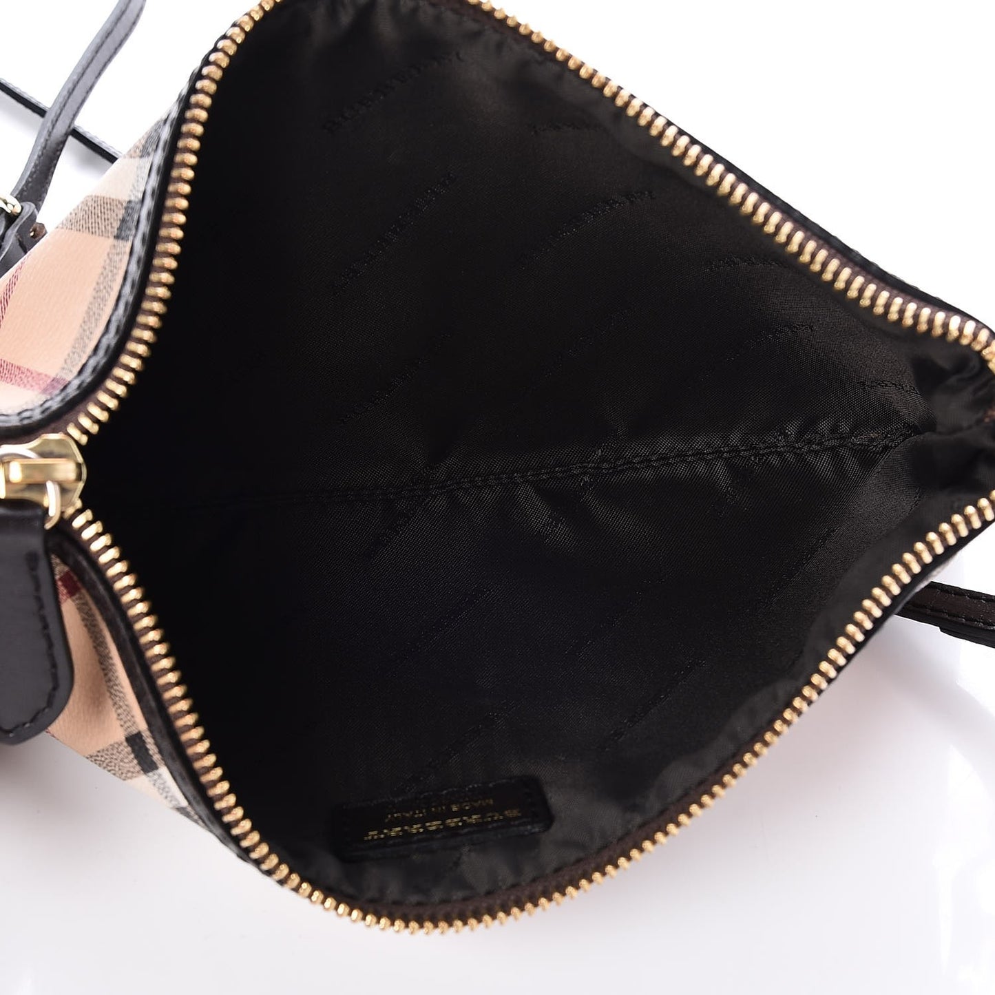Haymarket Check Small Peyton Crossbody Clutch Bag Chocolate