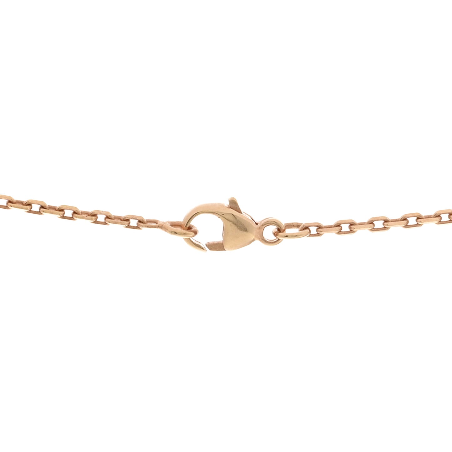 Lacquered Gold Mini Pop H Pendant Necklace Rose Dragee