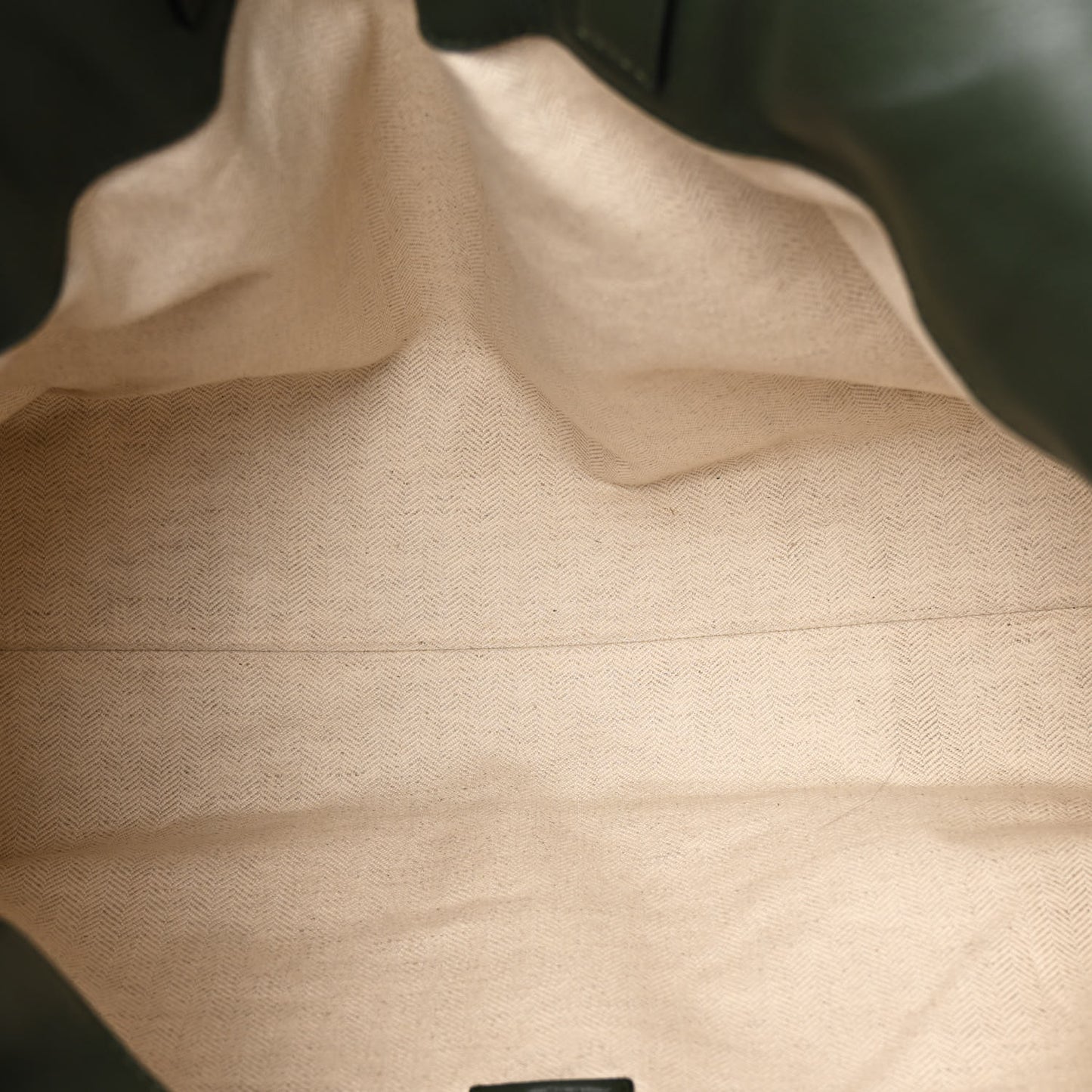 Calfskin Large Flamenco Knot Bag Khaki