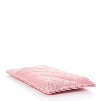 Chanel Iridescent Caviar Quilted Classic iPhone Pouch Rose Pink 4 of 8