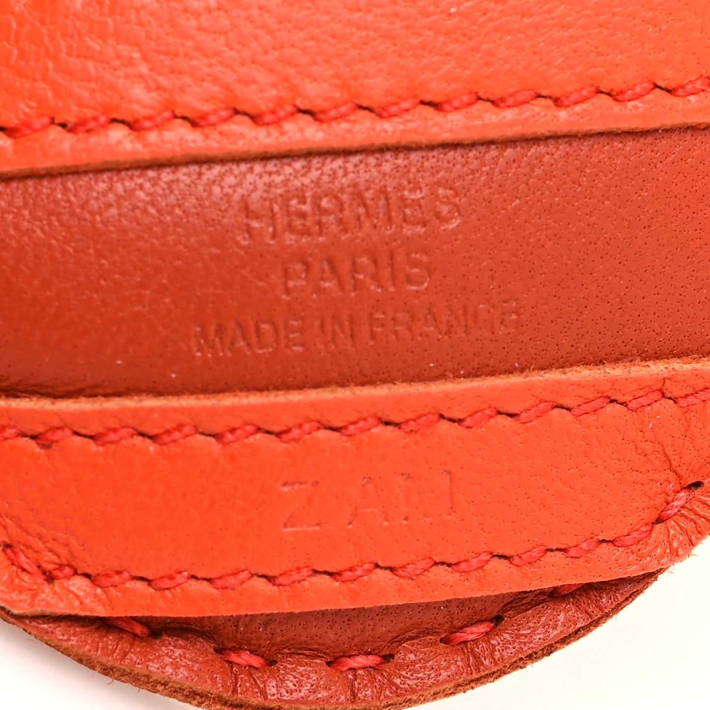 Milo Lambskin Geegee Savannah Bag Charm Cornaline Orange Poppy Rouge Sellier