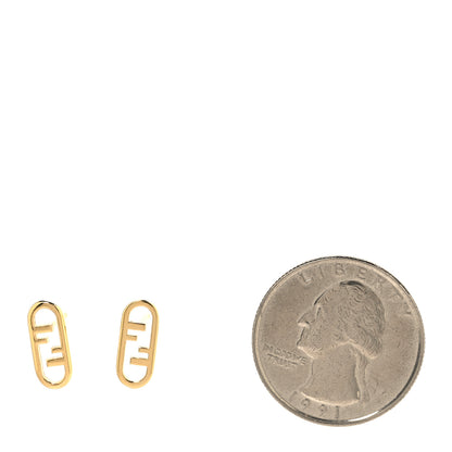 Fendi Metal FF O'Lock Earrings Gold 2 of 5