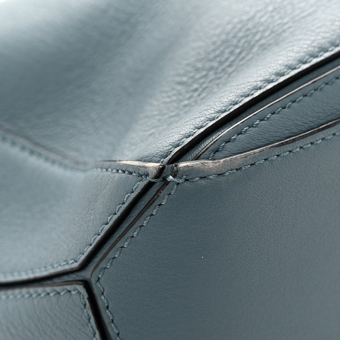 Calfskin Small Puzzle Bag Stone Blue