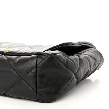 Chanel Lambskin Quilted Maxi Chanel 19 Flap Black 10 of 10