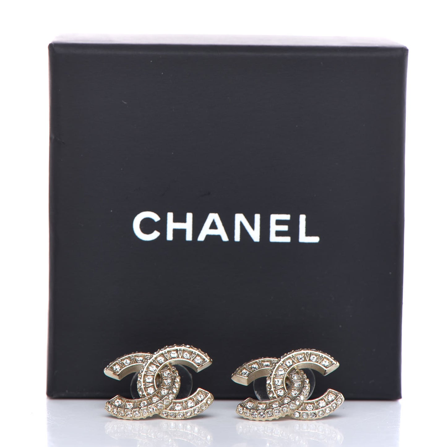 Crystal CC Earrings Gold