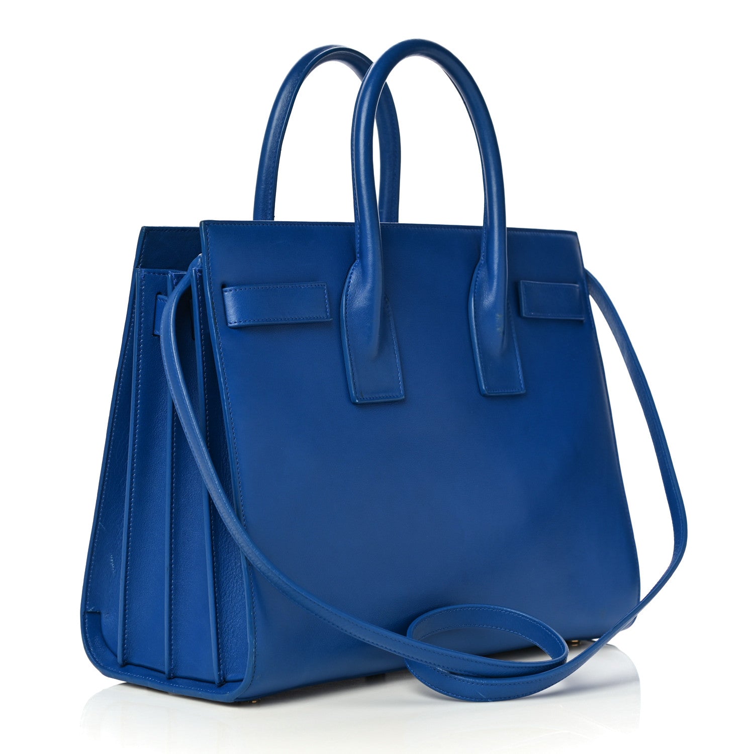 Saint Laurent Calfskin Small Sac De Jour Blue Majorelle 3 of 25
