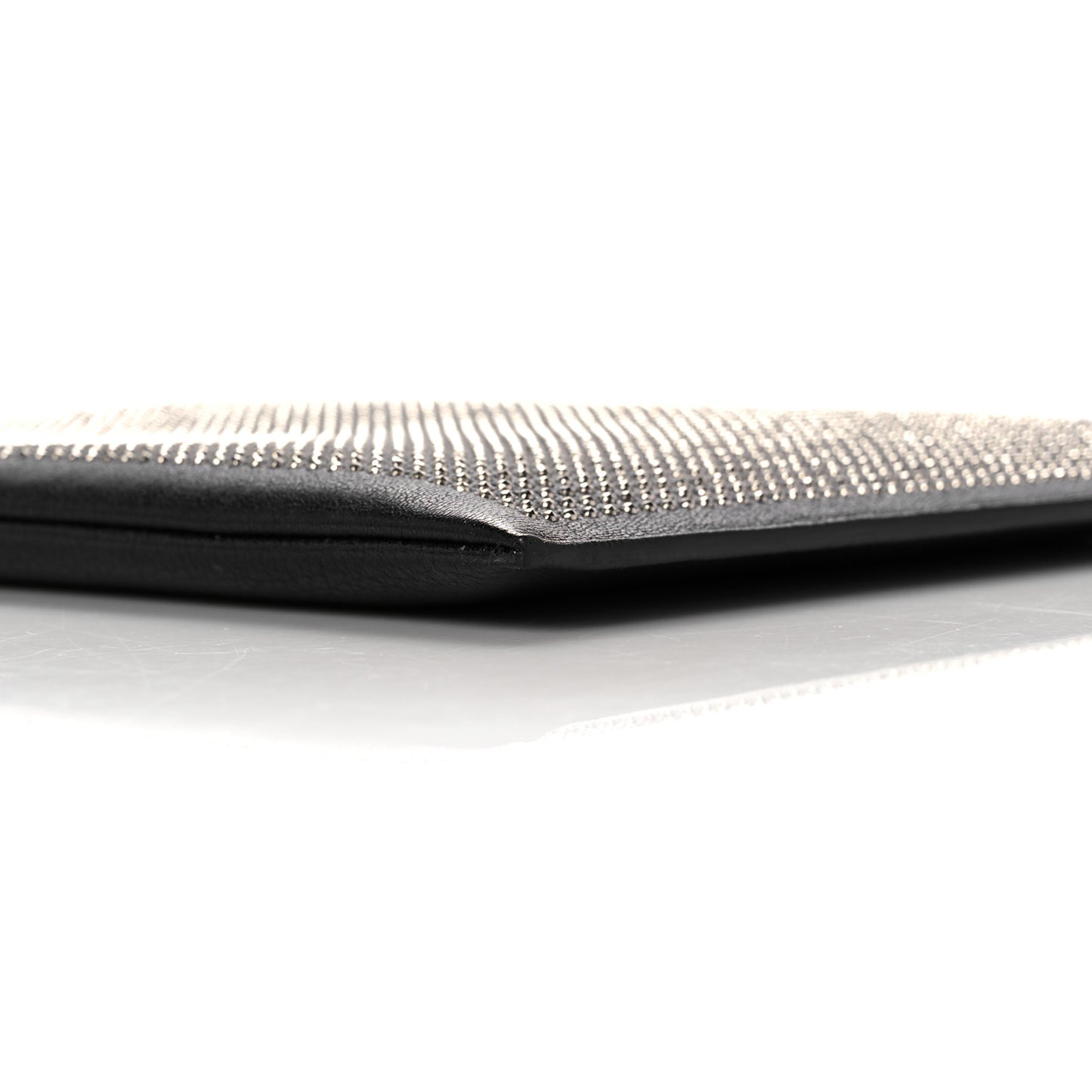 Calfskin Studded iPad Pouch Black