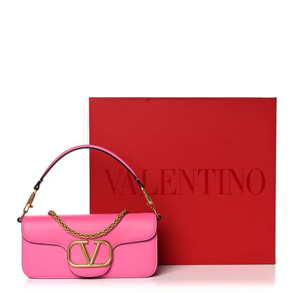 Valentino Garavani Calfskin Vlogo Loco Shoulder Bag Feminine Pink 12 of 12