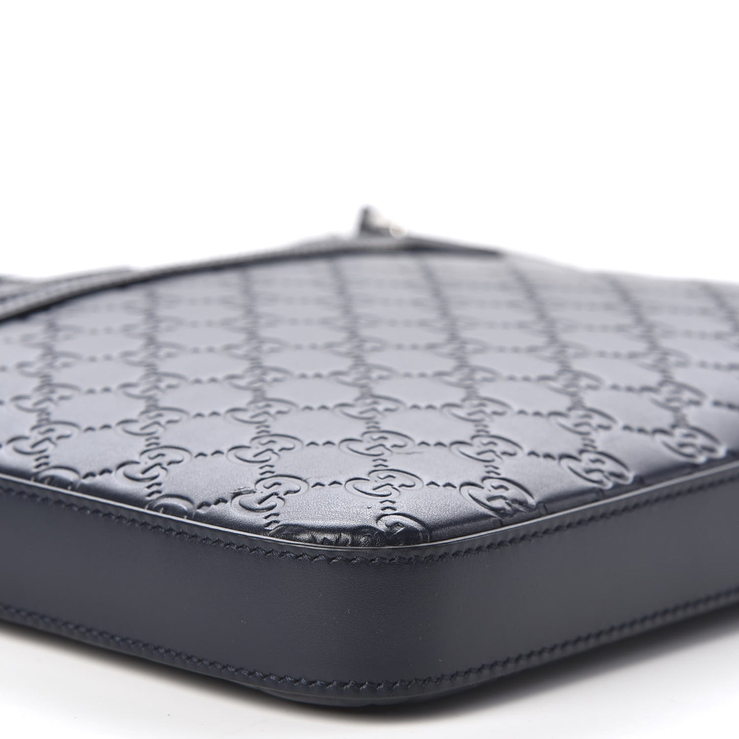 Guccissima Signature Medium Flat Messenger Bag Blue