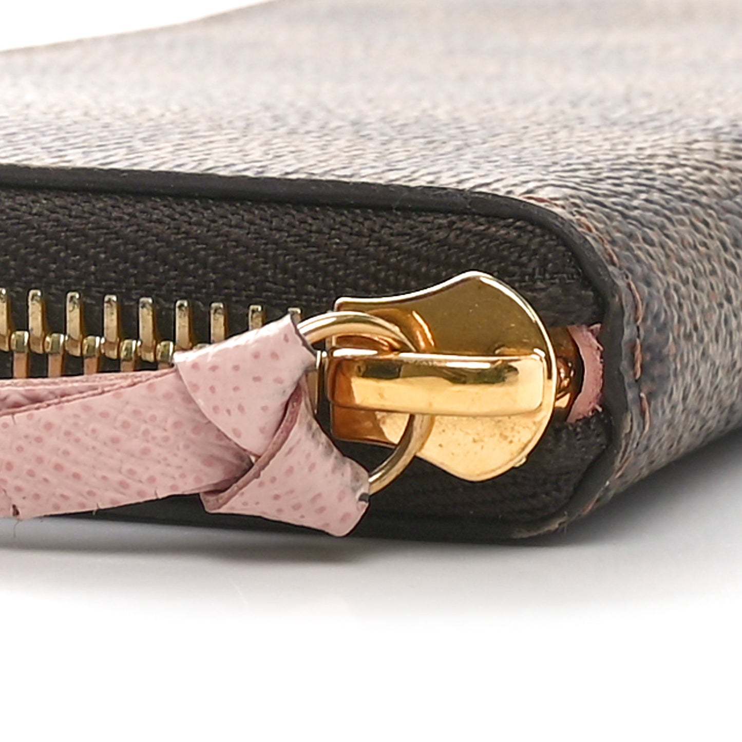 Damier Ebene Clemence Wallet Rose Ballerine