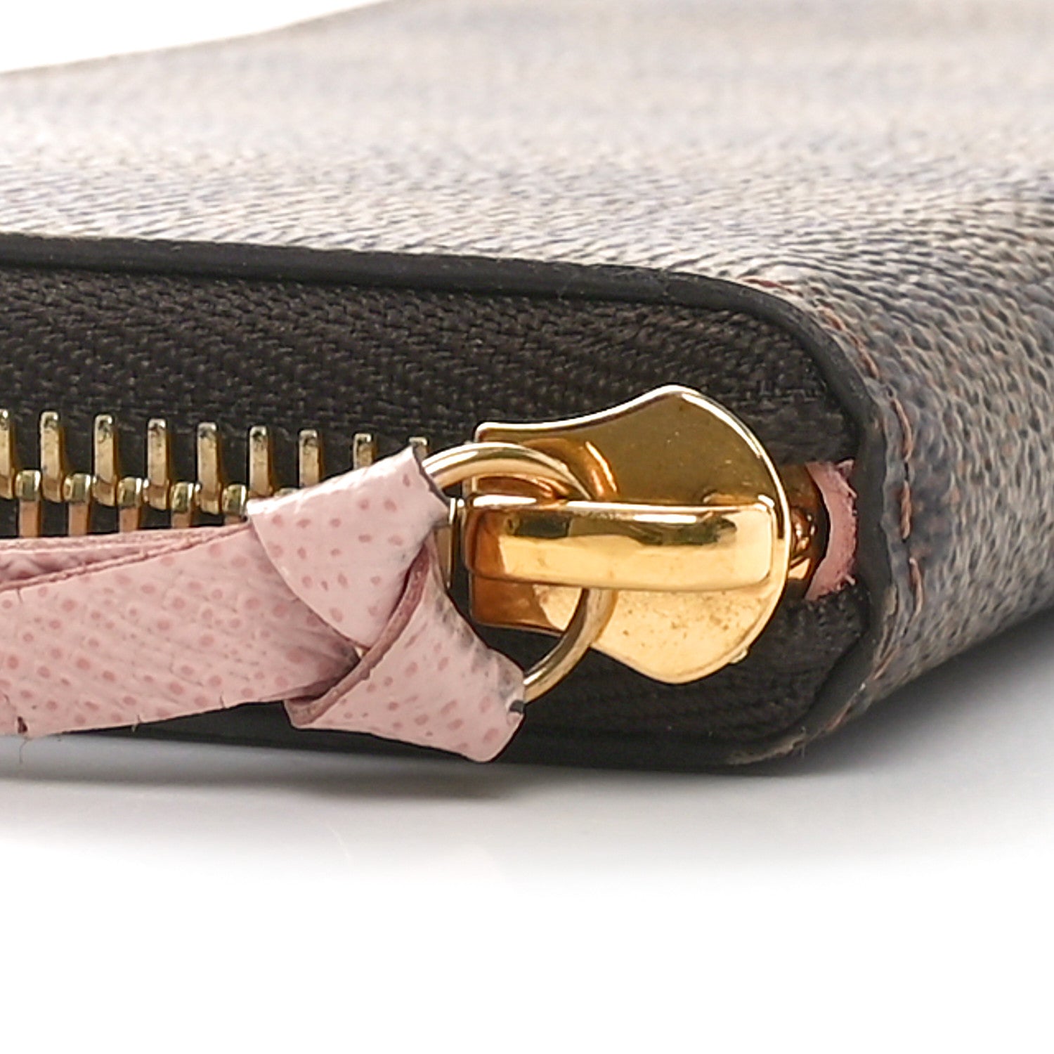 Louis Vuitton Damier Ebene Clemence Wallet Rose Ballerine 9 of 10