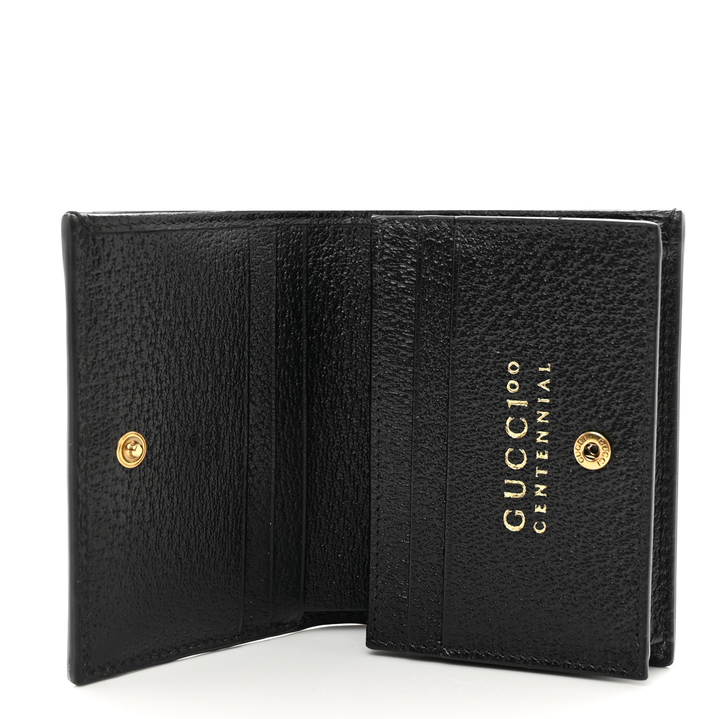 Calfskin Gucci 100 Ophidia Card Case Bright Hibiscus Black
