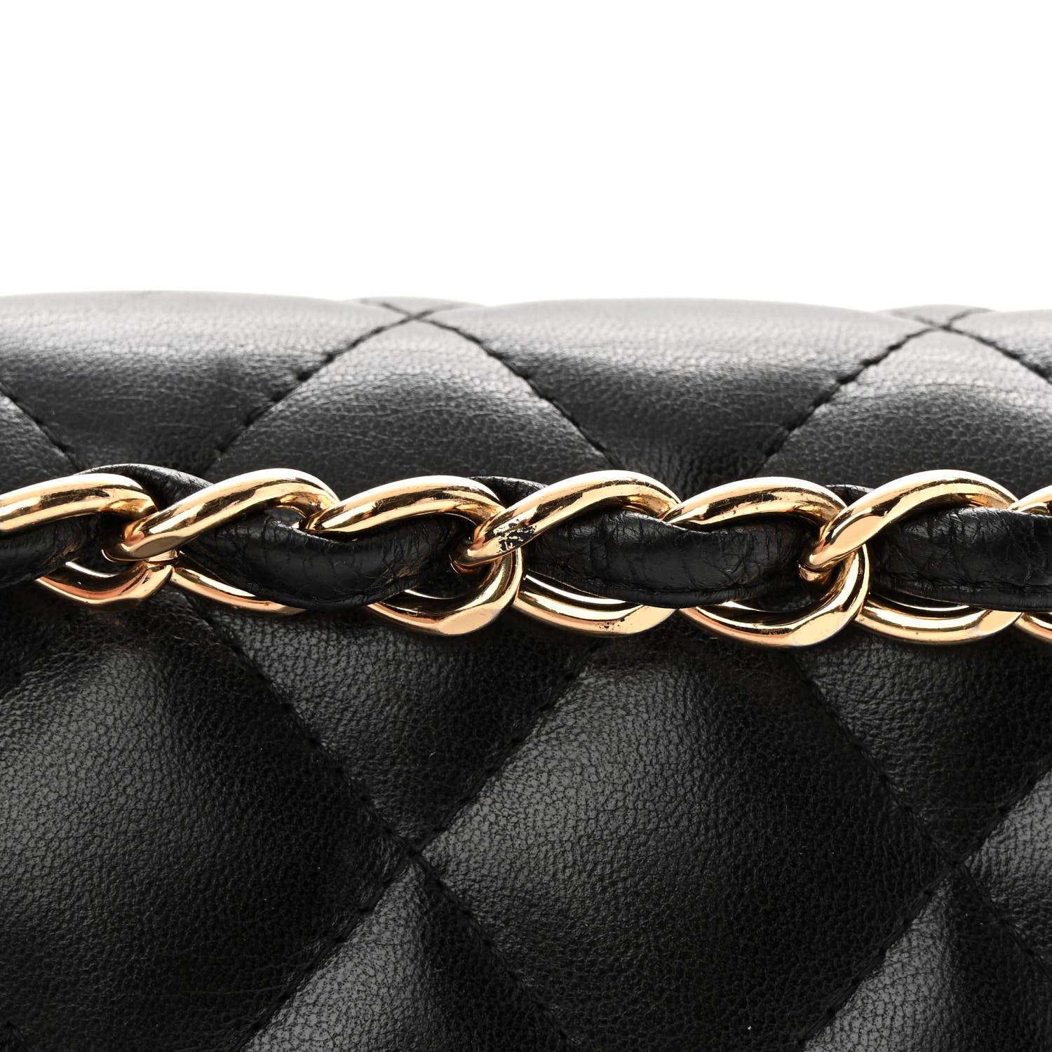Chanel Lambskin Quilted Jumbo Double Flap Black 19 of 21