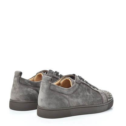 Christian Louboutin Veau Velours Mens New Lou Degra Flat Sneakers 39 Grey 4 of 8
