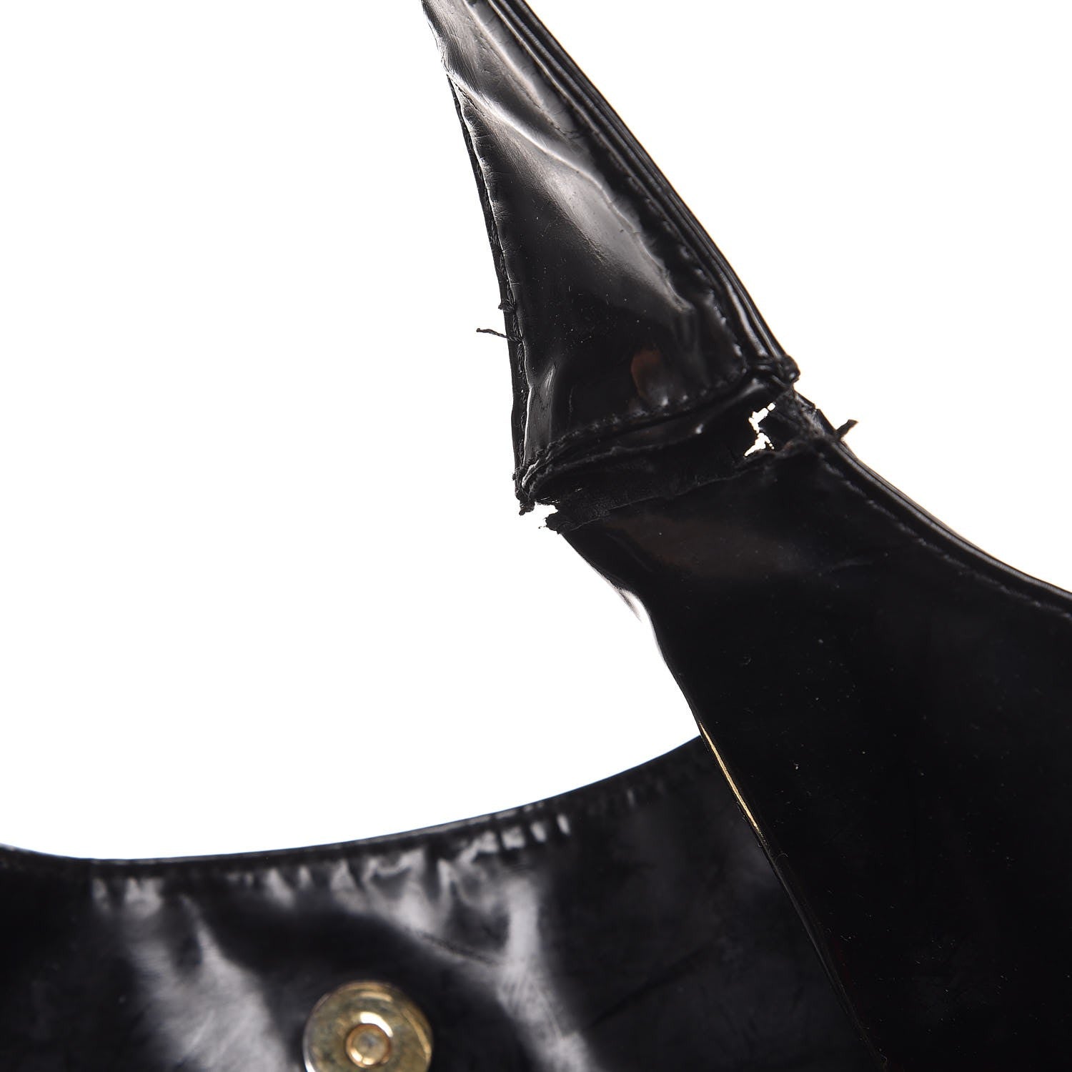 Valentino Garavani Patent Lacca Small Nuage Bow Hobo Black 7 of 13