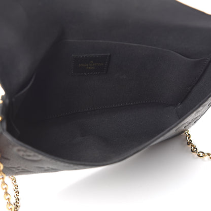 Louis Vuitton Empreinte Pochette Felicie Chain Wallet Black 7 of 14