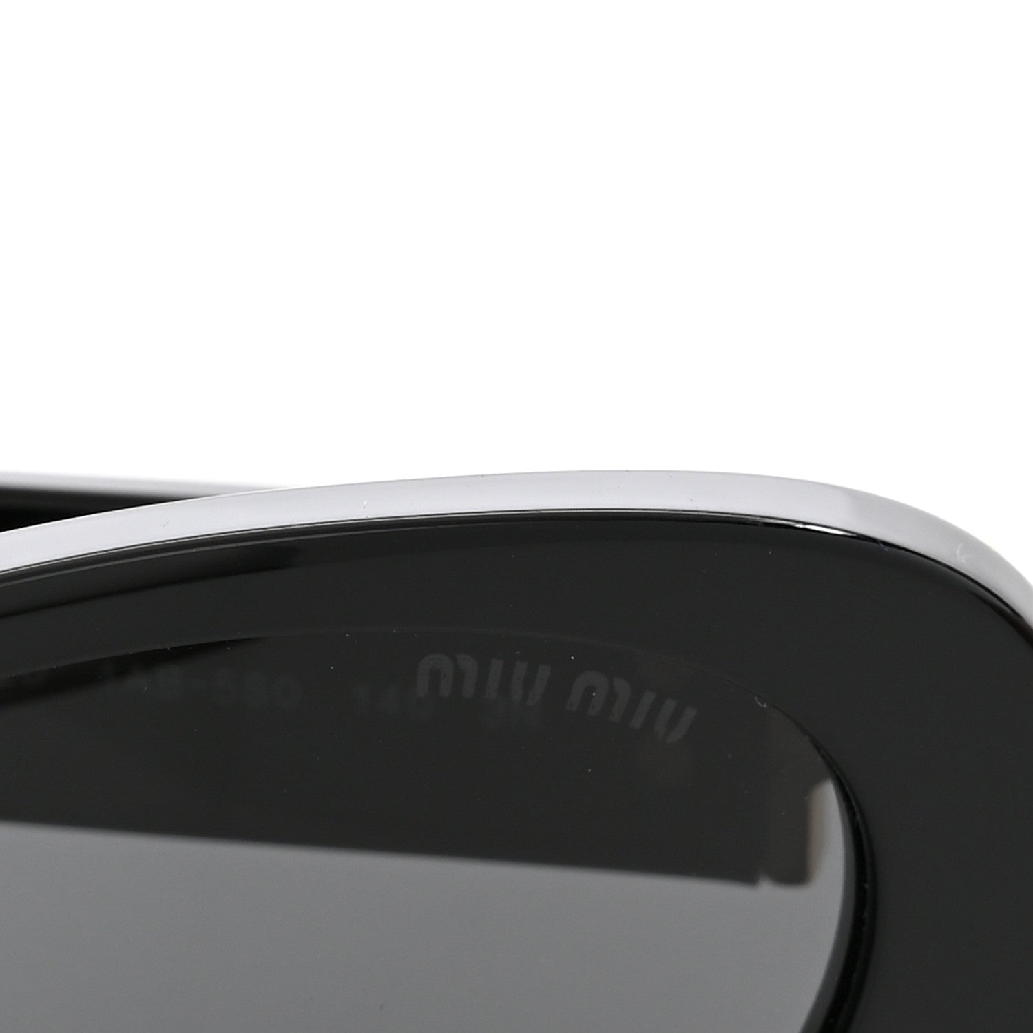 Miu Miu Acetate Oval Sunglasses SMU 06Z Black 7 of 8