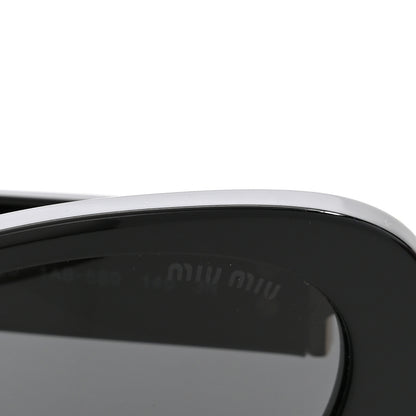 Miu Miu Acetate Oval Sunglasses SMU 06Z Black 7 of 8