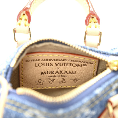 Louis Vuitton LV X TM Monogram Denim Cerises Micro Speedy Bag Charm Blue 4 of 5