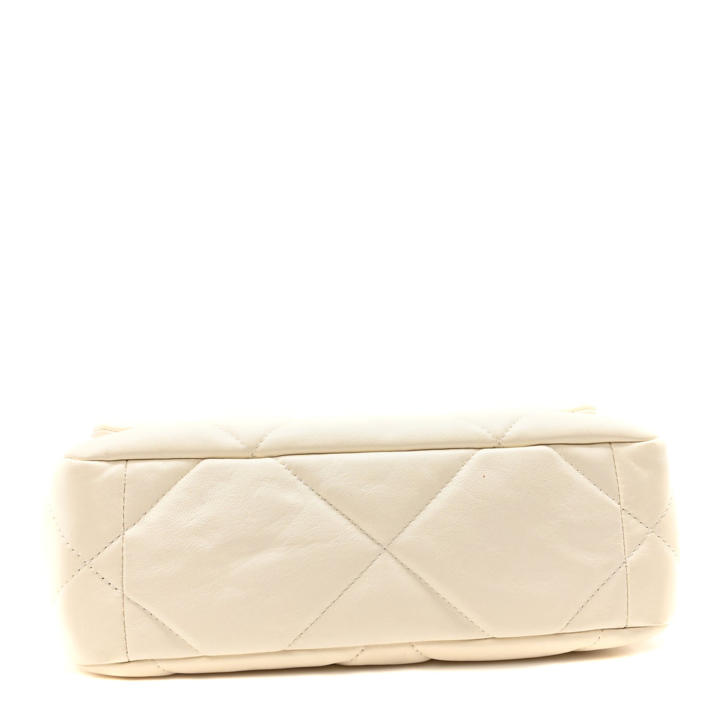 Lambskin Quilted Medium Chanel 19 Flap White