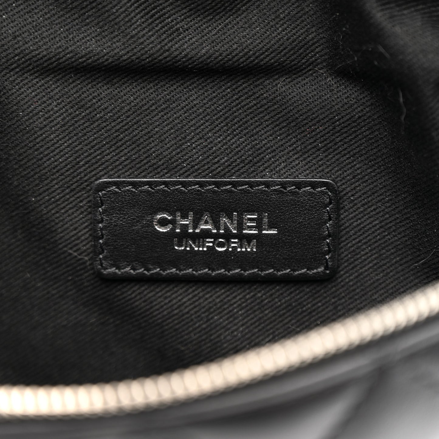 Lambskin Quilted Waist Belt Bag Black