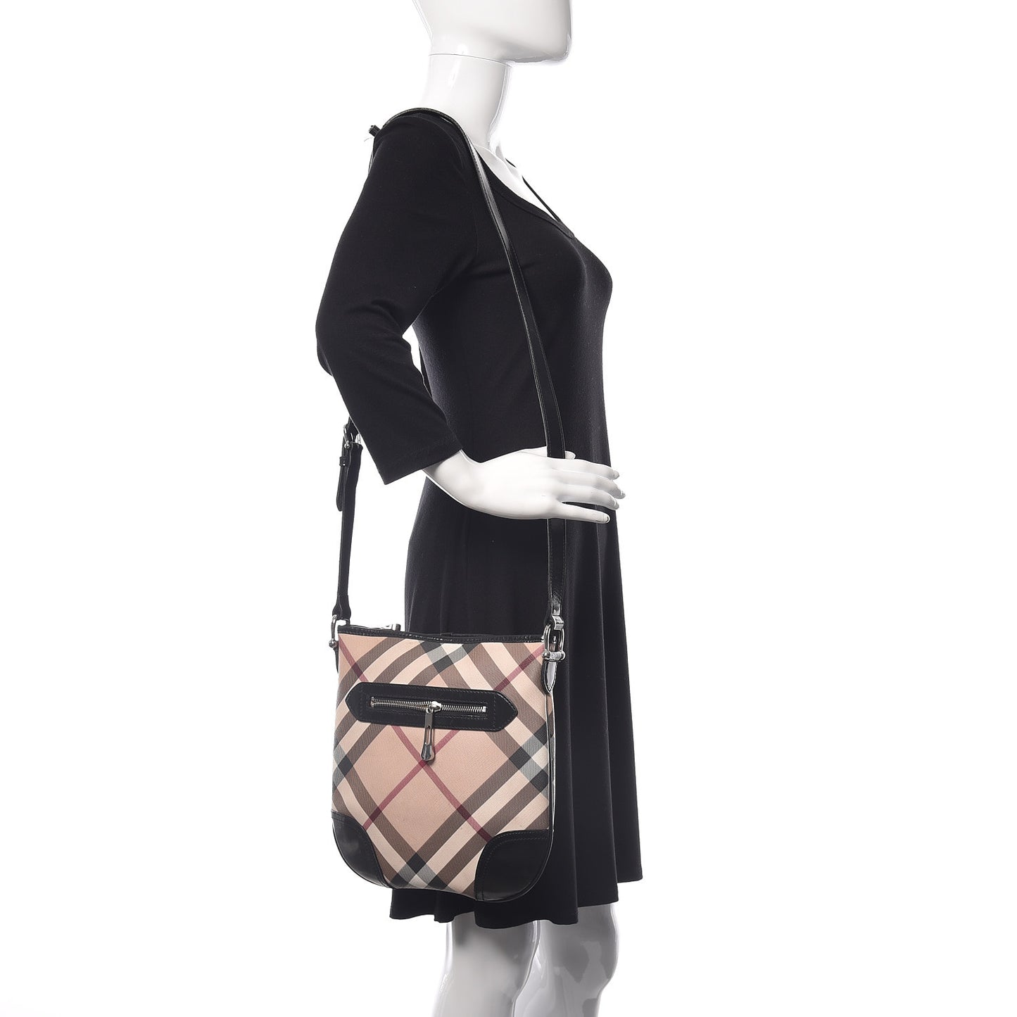 Supernova Check Small Dryden Crossbody Bag Black
