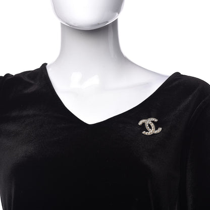 Chanel Pearl Crystal April In Paris CC Brooch Gold 2 of 5