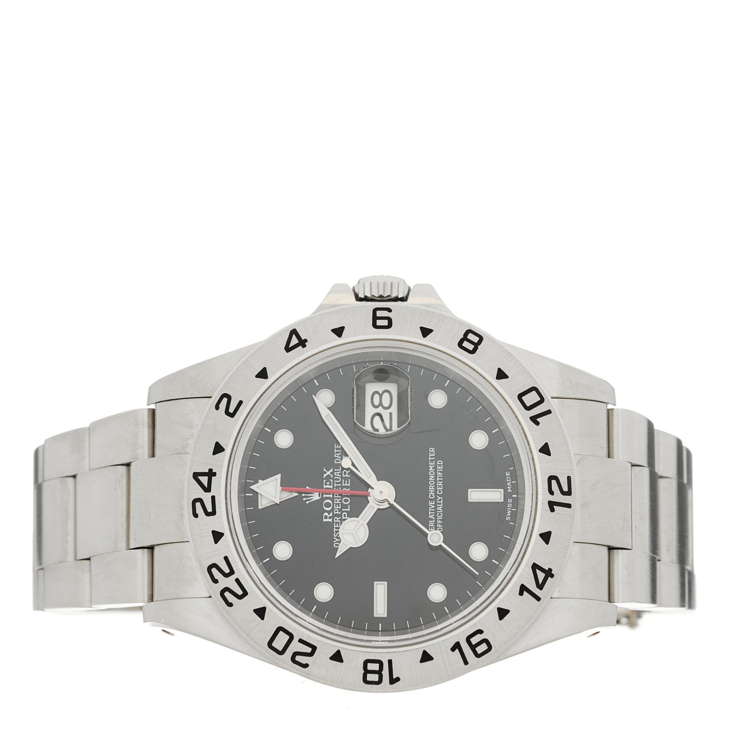 Stainless Steel 40mm Oyster Perpetual Date Explorer II Watch Black 16570