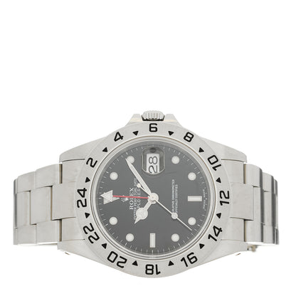 Rolex Stainless Steel 40mm Oyster Perpetual Date Explorer II Watch Black 16570 2 of 5