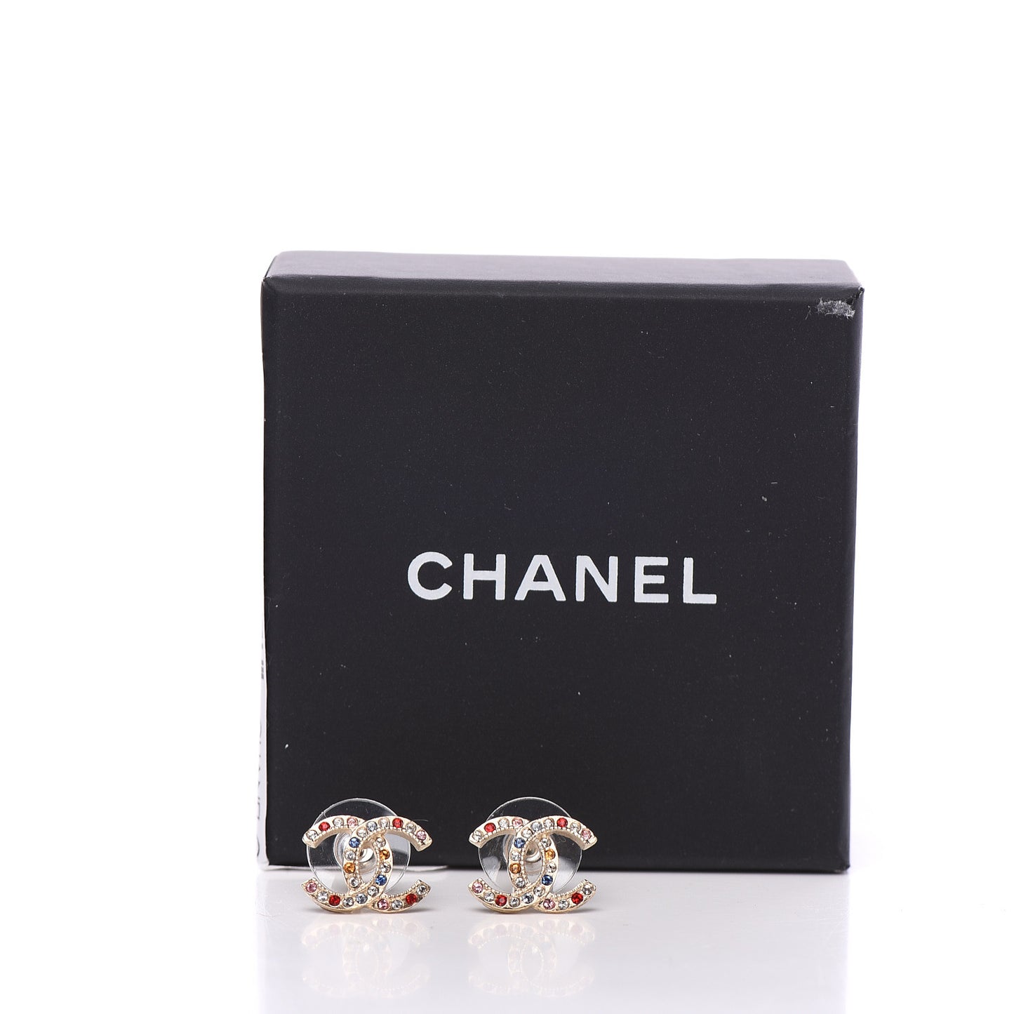 Crystal CC Earrings Gold Multicolor