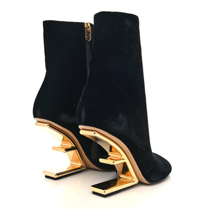 Fendi Velvet Fendi First 95mm Ankle Boots 39 Black 4 of 7