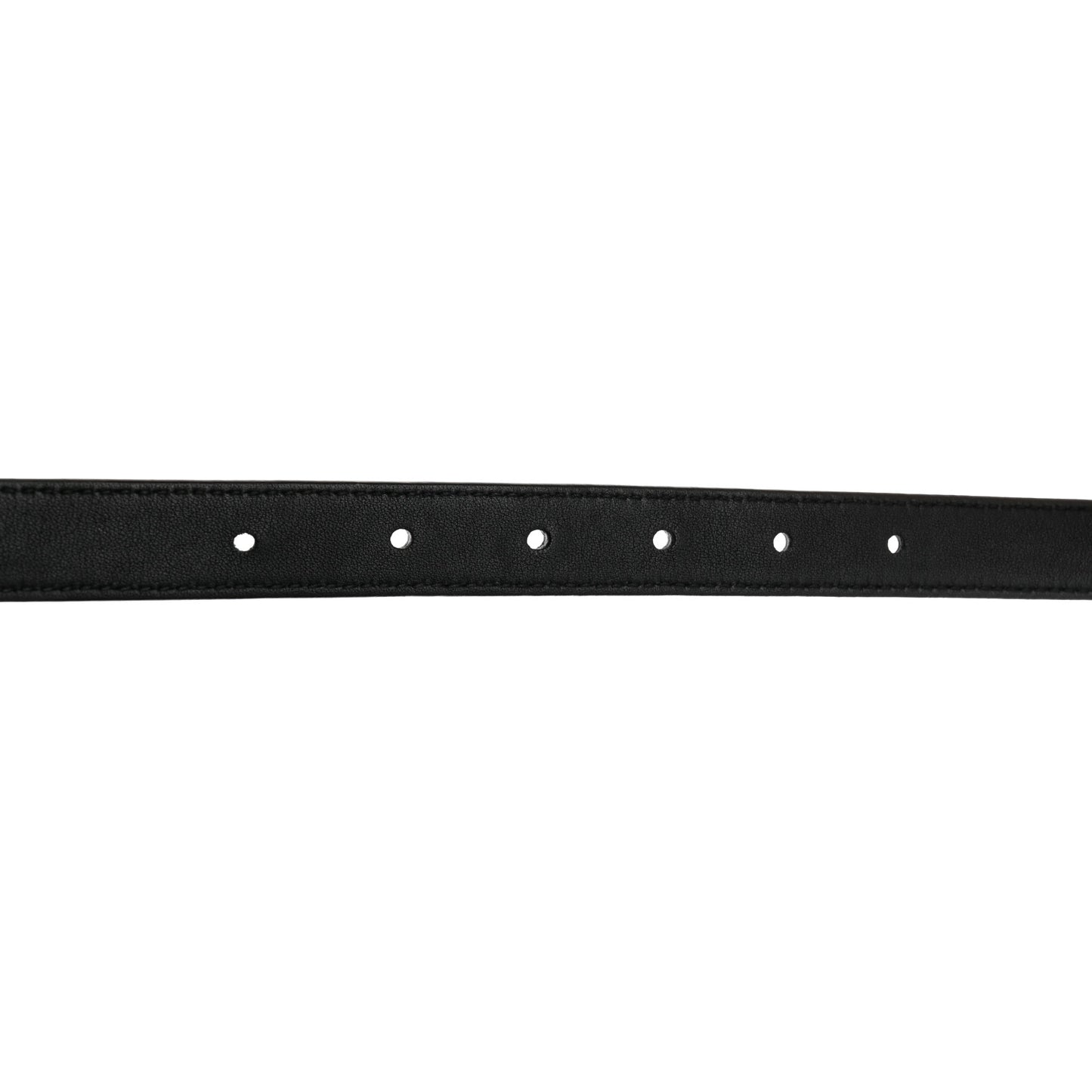 Moon Calfskin Pearl Double G 20mm Belt 80 32 Black Cream