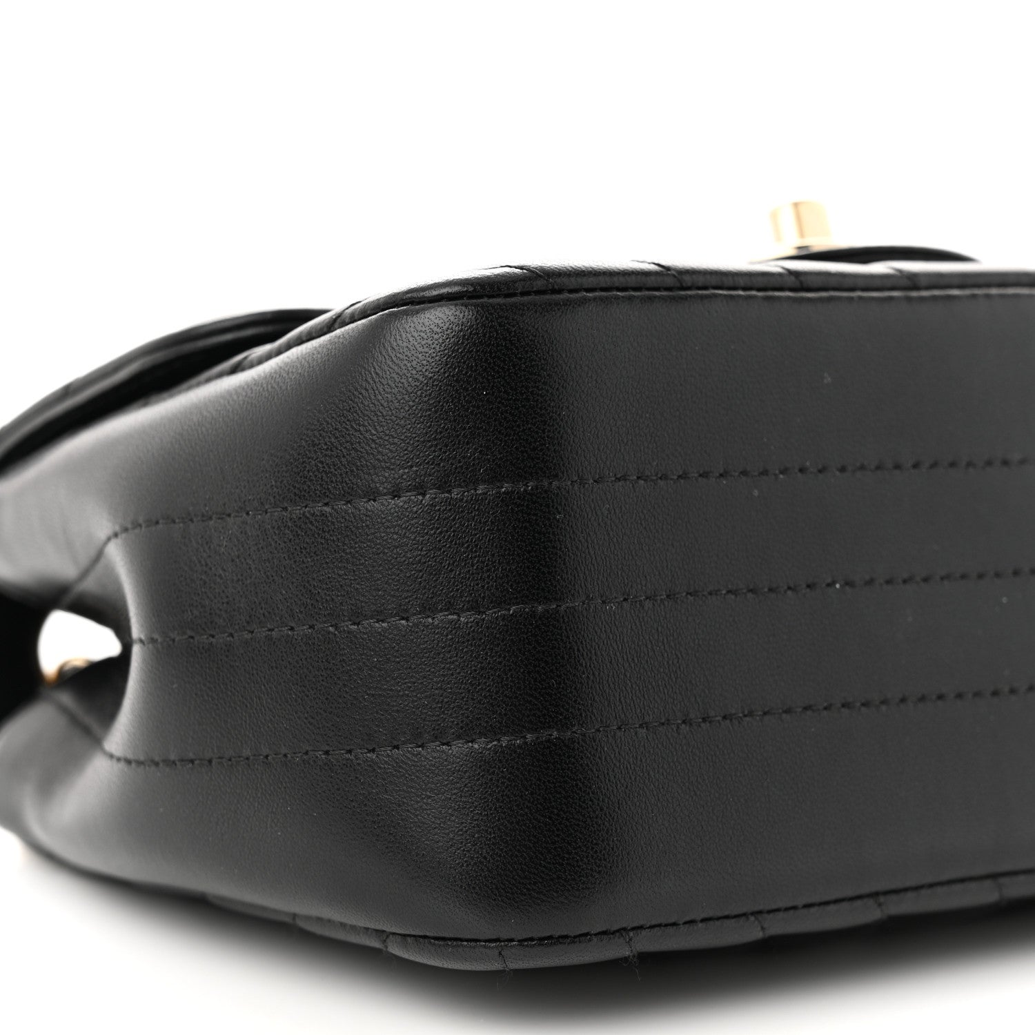 Chanel Lambskin Chevron Quilted Mini Square Flap Black 9 of 11