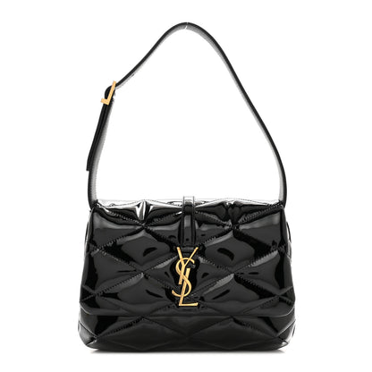 Saint Laurent SAINT LAURENT Patent Quilted Le 57 Diamond Shoulder Bag Black 1 of 13
