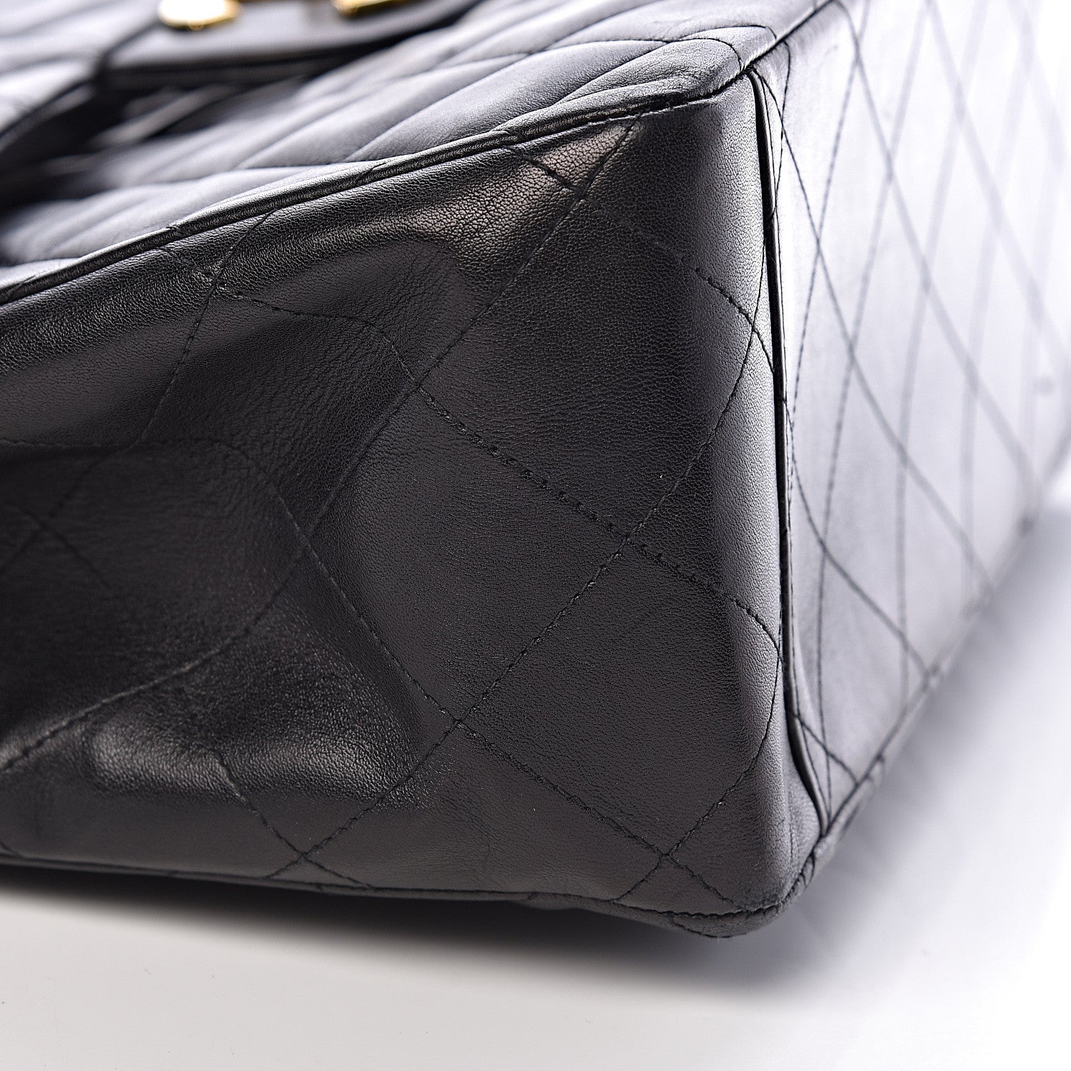 Chanel Lambskin Quilted XL Jumbo Single Flap Black 16 of 16
