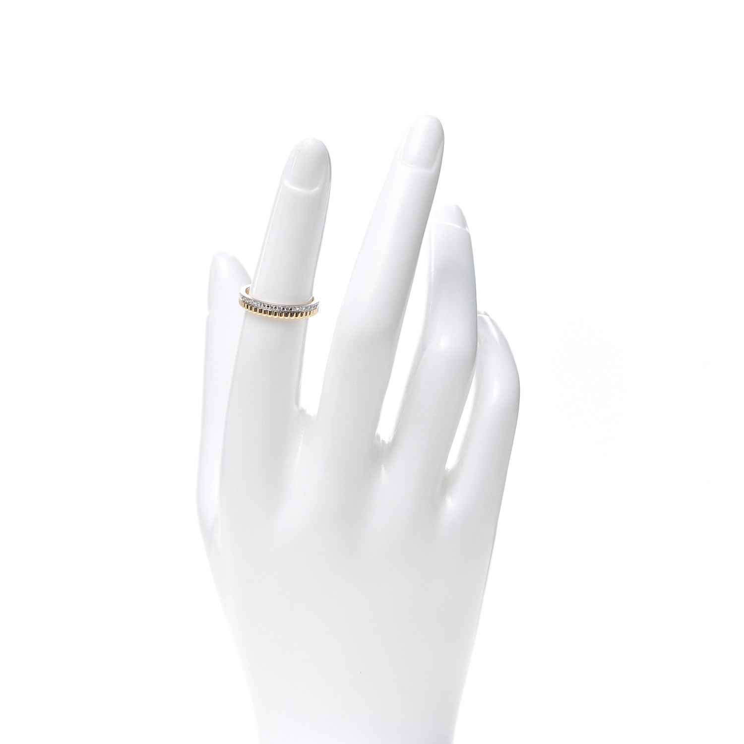 Boucheron 18K Yellow White Gold Diamond Quatre Radiant Wedding Band Ring 50 5.25 2 of 5