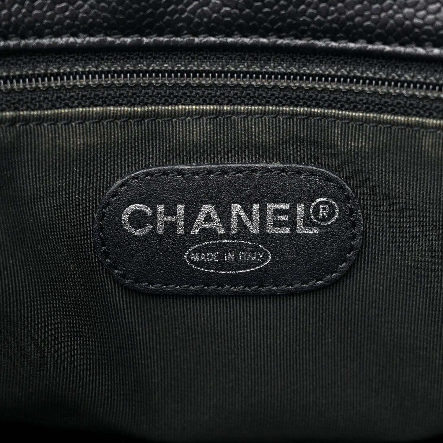 Chanel Caviar Quilted CC Shopping Tote Black 6 of 12