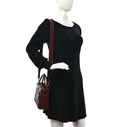 Christian Dior Lambskin Cannage Small My ABCDior Lady Dior Red Bricks 3 of 8