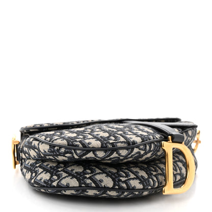 Christian Dior Oblique Saddle Bag Blue 4 of 10