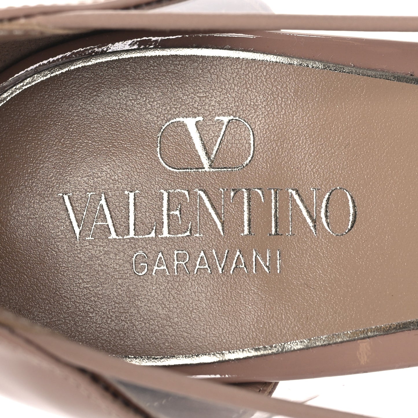 Patent PVC Tan-Go 55/155mm Platform Pumps 39.5 Rose Cannelle