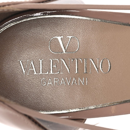 Valentino Garavani Patent PVC Tan-Go 55/155mm Platform Pumps 39.5 Rose Cannelle 8 of 10