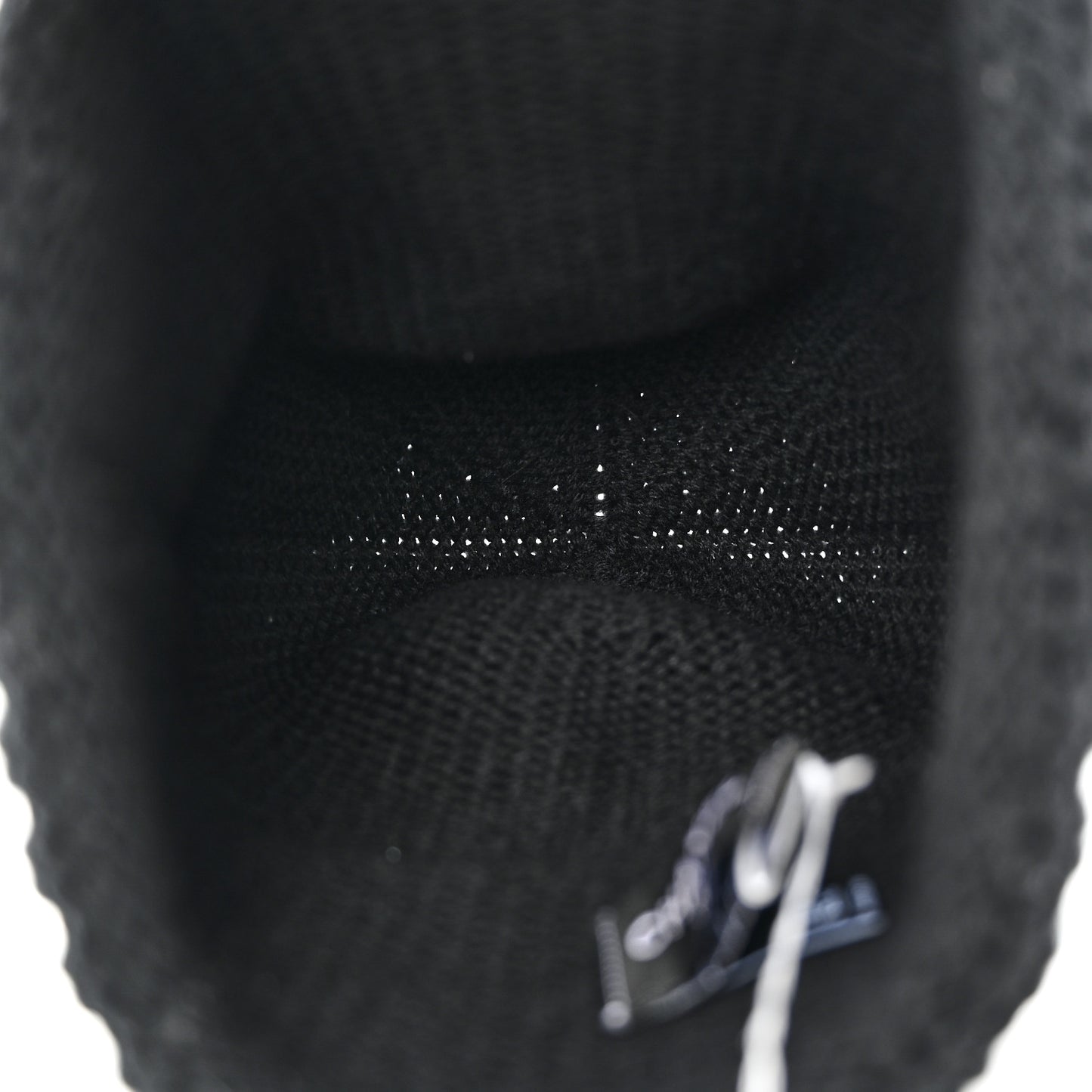 Cashmere Wool Silk CC Beanie Hat Black Light Beige