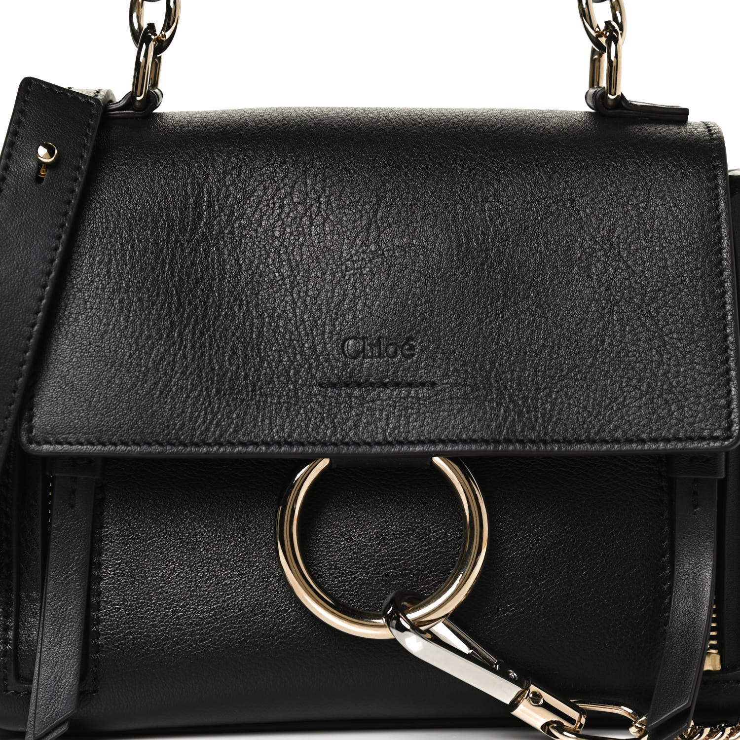 Chloe Calfskin Mini Faye Day Shoulder Bag Black 8 of 13