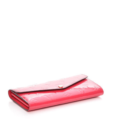 Louis Vuitton Vernis Sarah Wallet NM Rose Litchi 4 of 6
