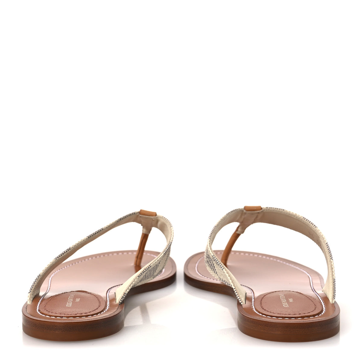 Louis Vuitton Damier Azur Sunny Flat Thong Sandals 38 6 of 11