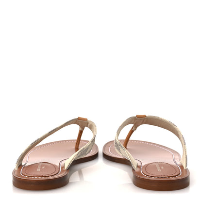 Louis Vuitton Damier Azur Sunny Flat Thong Sandals 38 6 of 11