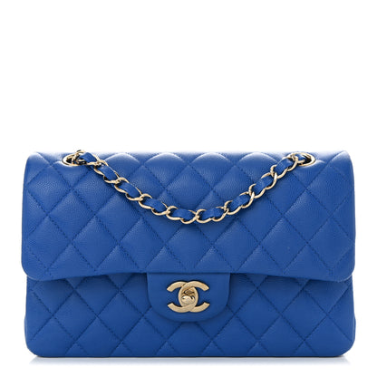 Chanel Caviar Quilted Small Double Flap Blue 1 of 11