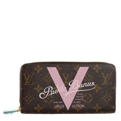 Louis Vuitton Monogram Puerto Banus V Zippy Wallet Rose Ballerine 1 of 8