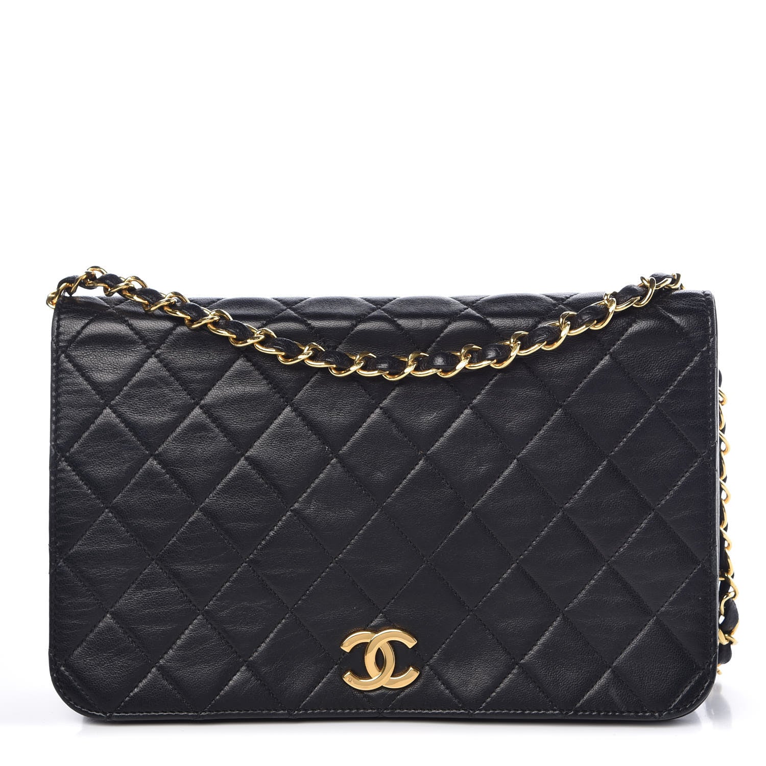 Chanel Lambskin Quilted Small Single Flap Black 1 of 13